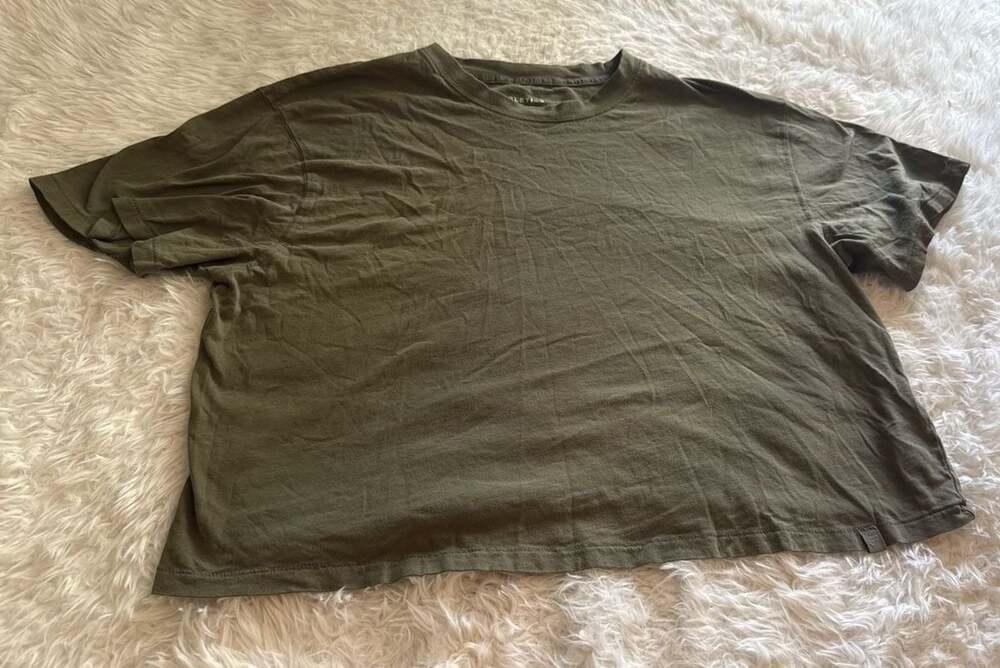 Fabletics Olive Green 100% Cotton Short Sleeve T-Shirt Size‎ M